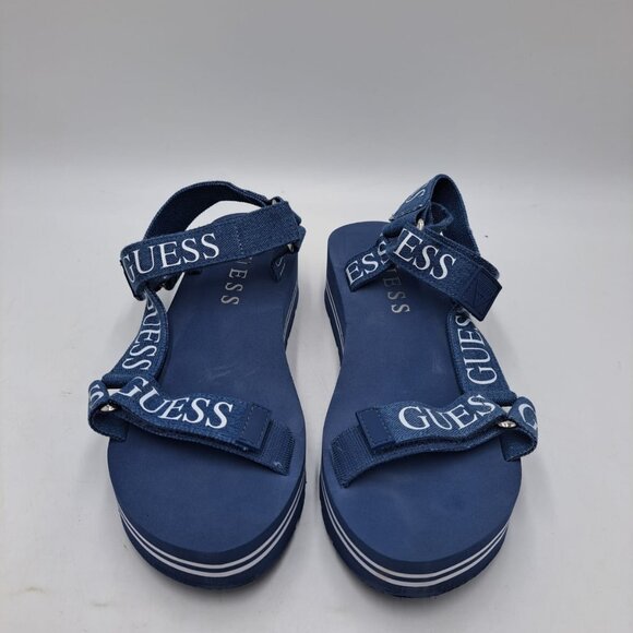 Used Guess Avin Platform Sandal Sz 8 - Picture 1 of 4